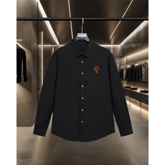 Louis Vuitton classic long-sleeved shirt with embroidered logo on the chest